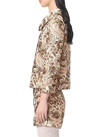 Apres L'hiver Matelasse' Rose Lurex Jacket