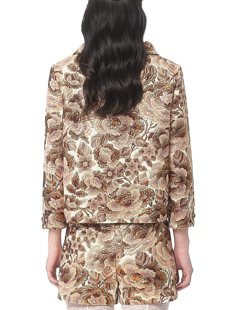 Apres L'hiver Matelasse' Rose Lurex Jacket