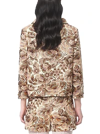 Apres L'hiver Matelasse' Rose Lurex Jacket