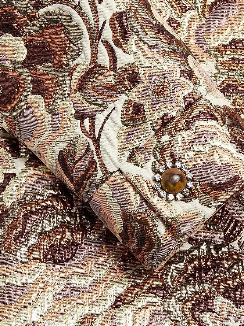 Apres L'hiver Matelasse' Rose Lurex Jacket