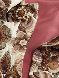 Apres L'hiver Matelasse' Rose Lurex Jacket