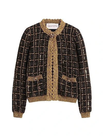 Mohair and Sequin Knit Jacket