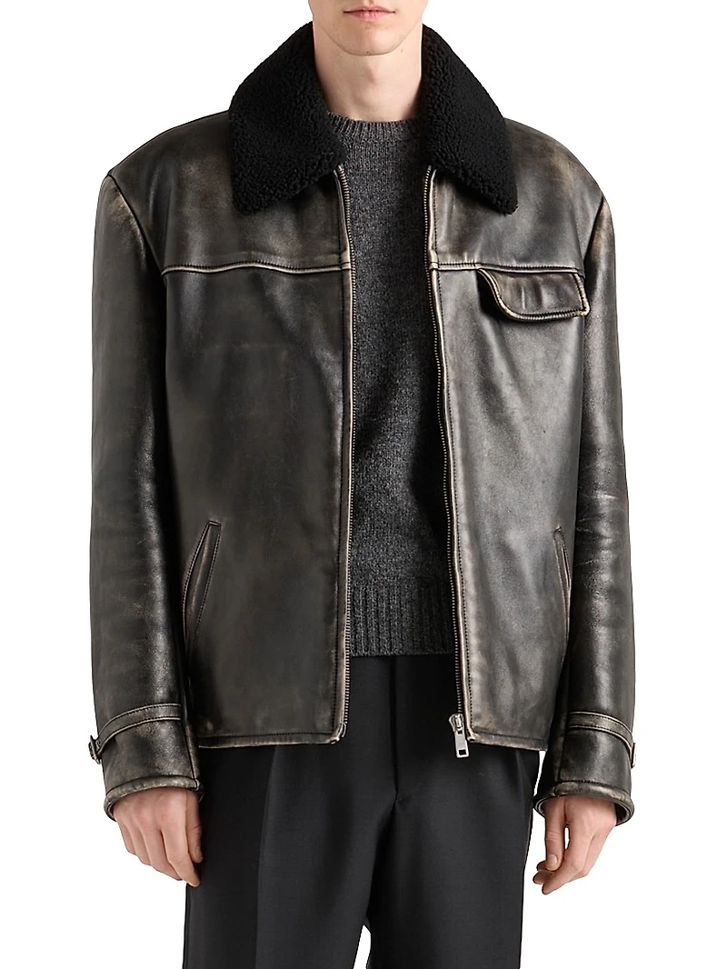 Nappa Leather and Shearling Jacket