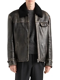 Nappa Leather and Shearling Jacket