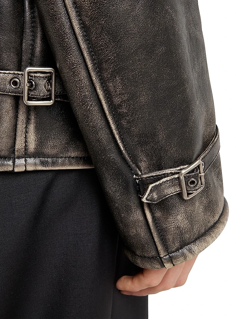 Nappa Leather and Shearling Jacket