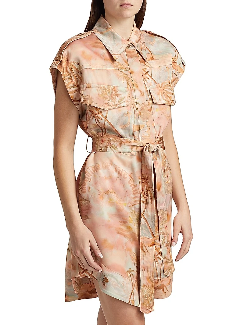 Illuminate Printed Sleeveless Tunic Dress