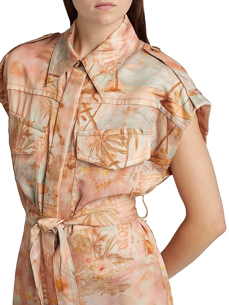 Illuminate Printed Sleeveless Tunic Dress