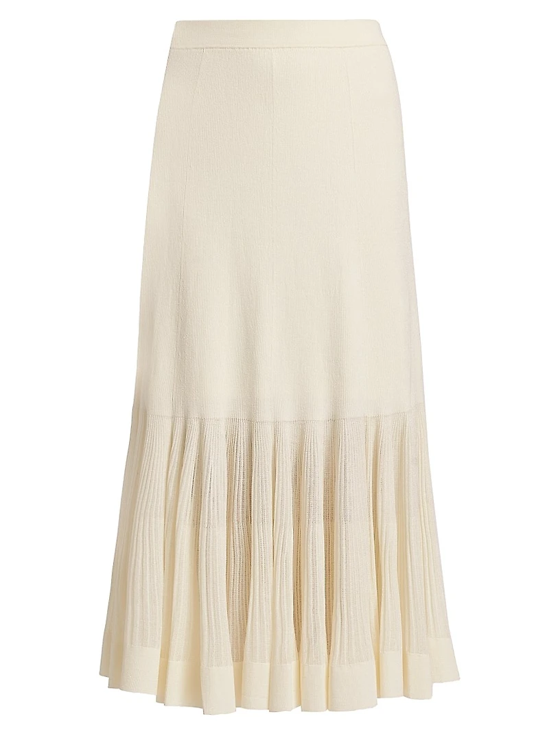 Pleated Midi-Skirt