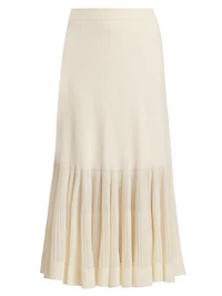 Pleated Midi-Skirt