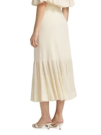 Pleated Midi-Skirt