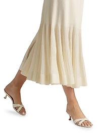 Pleated Midi-Skirt