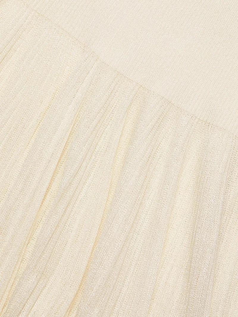 Pleated Midi-Skirt