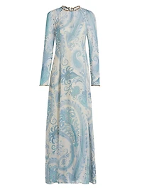 Illuminate Paisley Sheath Maxi Dress