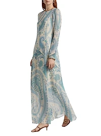 Illuminate Paisley Sheath Maxi Dress