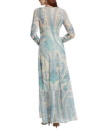 Illuminate Paisley Sheath Maxi Dress