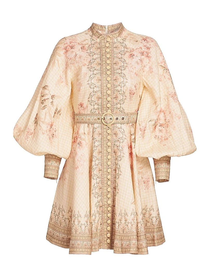 Illuminate Floral Button-Front Minidress