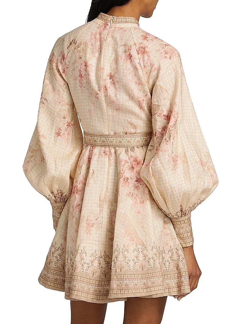 Illuminate Floral Button-Front Minidress