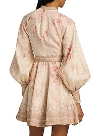 Illuminate Floral Button-Front Minidress