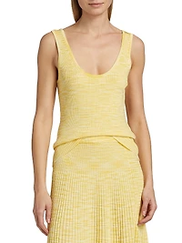 Illuminate Mouline Rib-Knit Tank Top