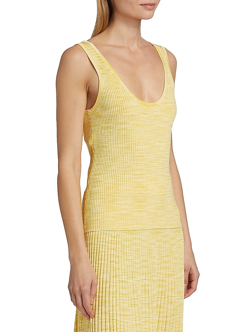 Illuminate Mouline Rib-Knit Tank Top