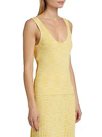 Illuminate Mouline Rib-Knit Tank Top