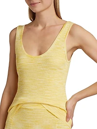 Illuminate Mouline Rib-Knit Tank Top