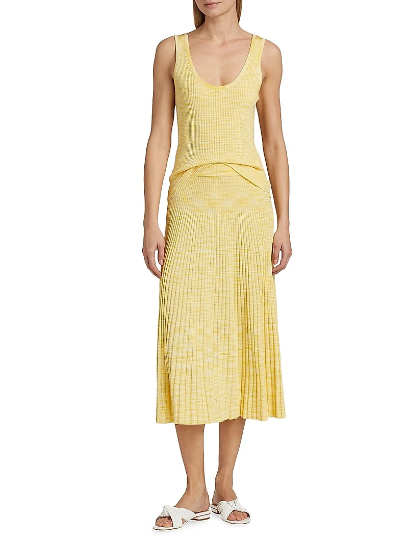 Illuminate Mouline Rib-Knit Tank Top