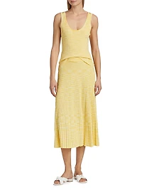 Illuminate Mouline Rib-Knit Tank Top