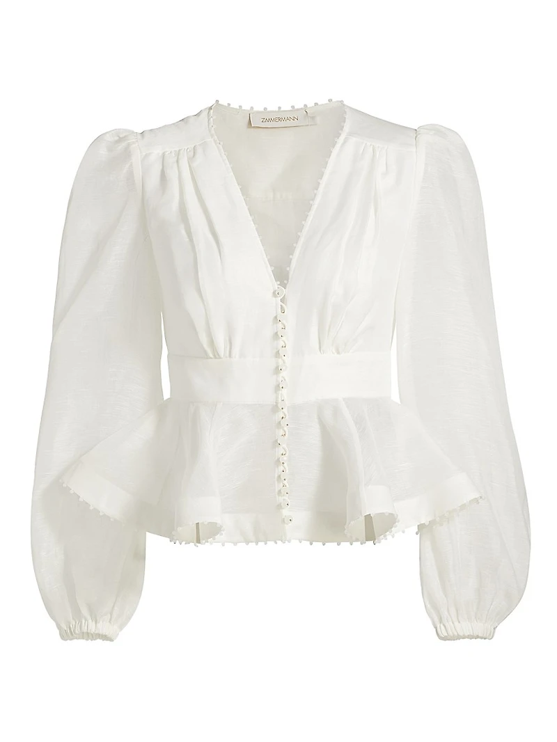 Dawning V-Neck Beaded Blouse