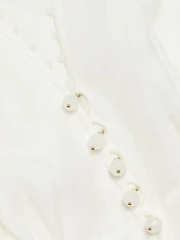 Dawning V-Neck Beaded Blouse