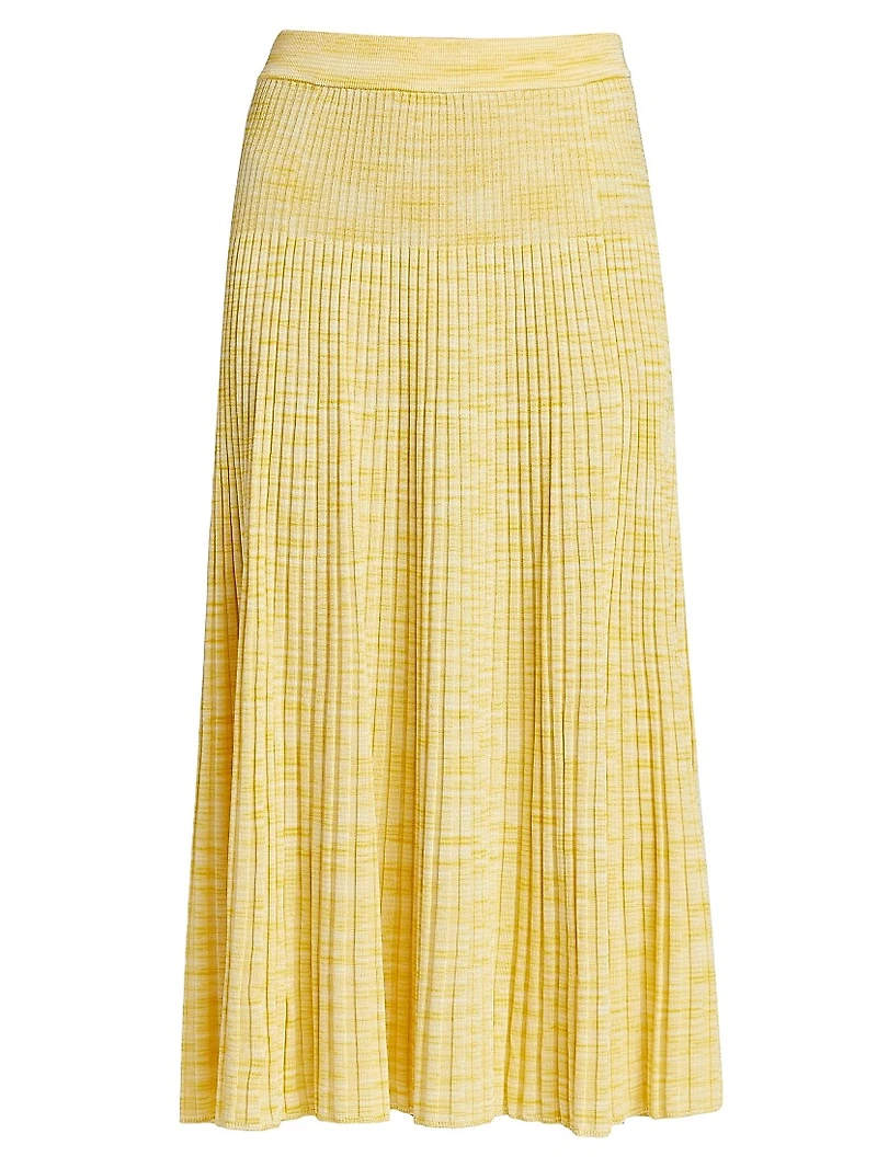 Illuminate Mouline Rib-Knit Midi-Skirt
