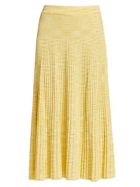 Illuminate Mouline Rib-Knit Midi-Skirt