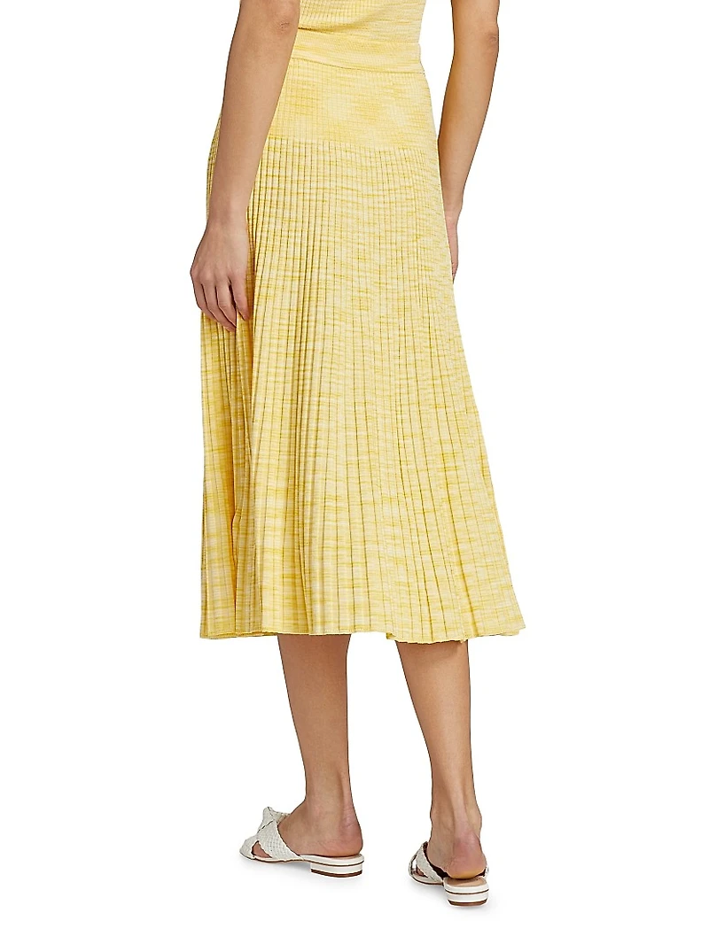 Illuminate Mouline Rib-Knit Midi-Skirt