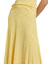 Illuminate Mouline Rib-Knit Midi-Skirt