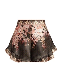 Floral Print Flutter Shorts