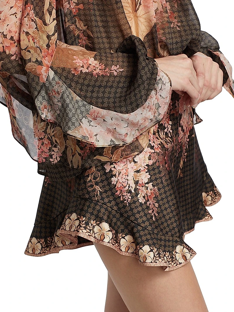 Floral Print Flutter Shorts