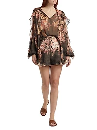 Floral Print Flutter Shorts