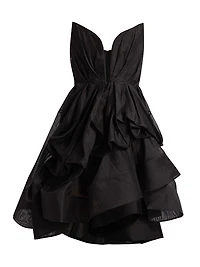 Illuminate Linen-Silk Fit & Flare Minidress