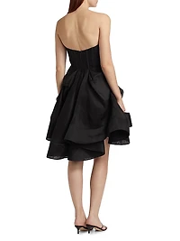 Illuminate Linen-Silk Fit & Flare Minidress