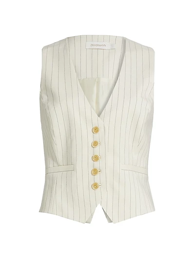 Illuminate Pinstripe Waistcoat