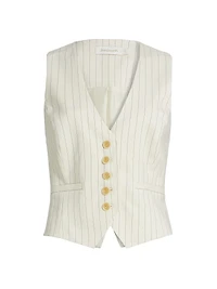 Illuminate Pinstripe Waistcoat