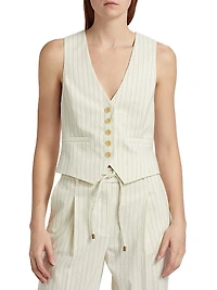 Illuminate Pinstripe Waistcoat