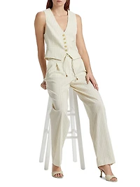 Illuminate Pinstripe Waistcoat