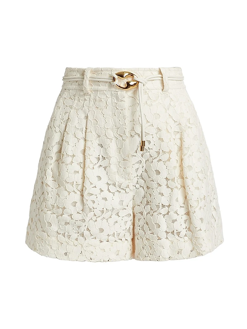 Lace High-Rise Shorts