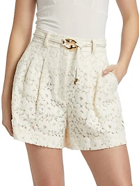 Lace High-Rise Shorts