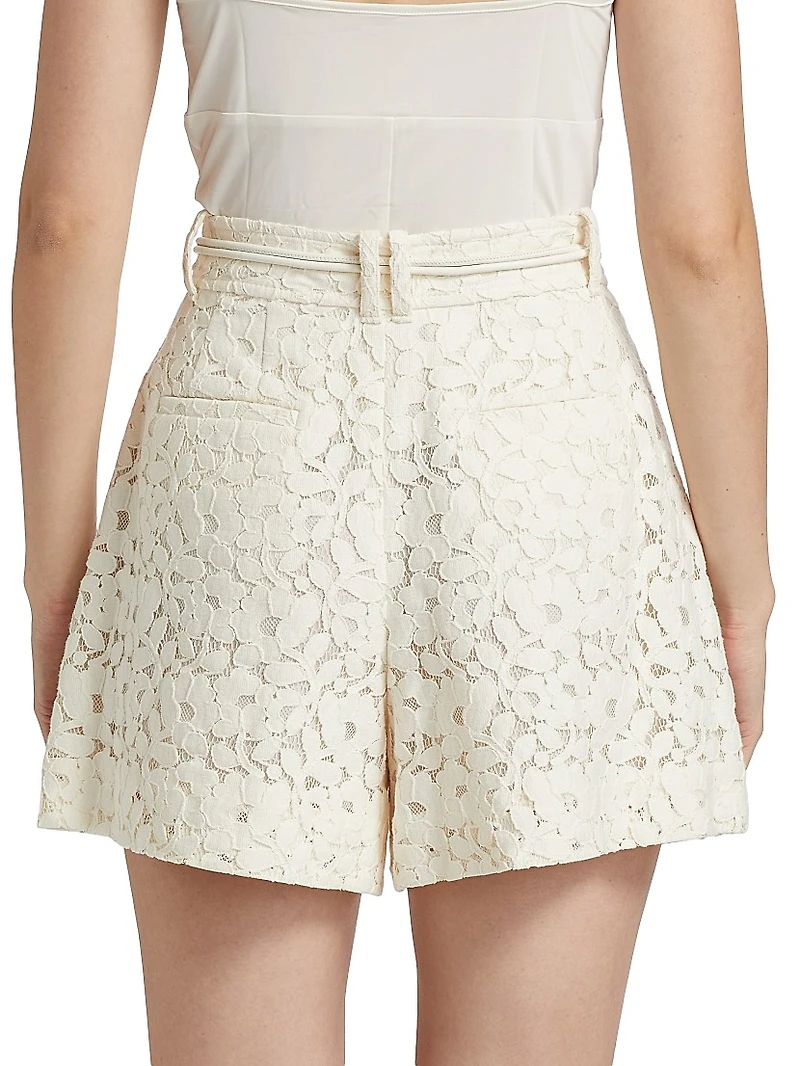 Lace High-Rise Shorts