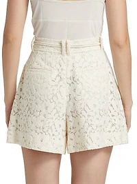 Lace High-Rise Shorts