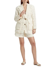 Lace High-Rise Shorts