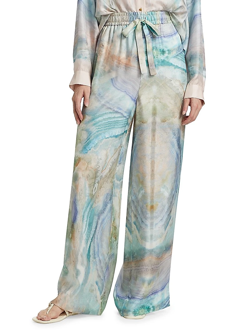 Illuminate Marble Print Track Pants