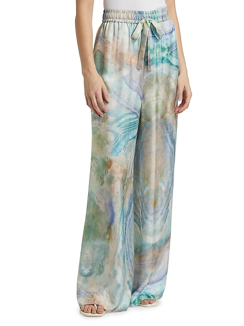 Illuminate Marble Print Track Pants